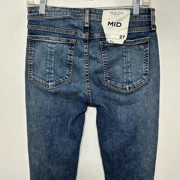 New! Rag & Bone Cate Mid Rise Skinny Ankle Distressed Jeans Womens Size 27 - Picture 6 of 13